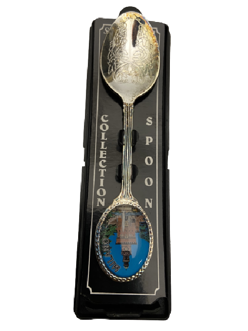 GÜMÜŞ KAPLAMA MILANO HATIRASI KOLEKSİYON KAŞIĞI