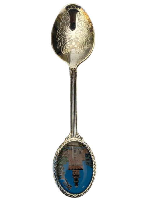 GÜMÜŞ KAPLAMA MILANO HATIRASI KOLEKSİYON KAŞIĞI