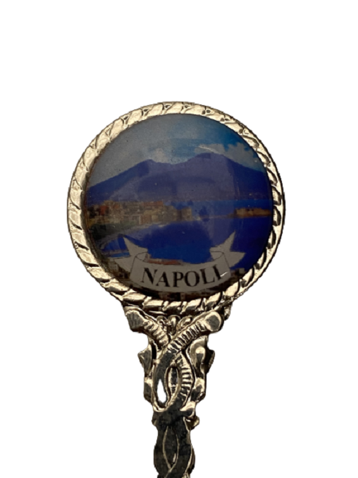 GÜMÜŞ KAPLAMA NAPOLI HATIRASI KOLEKSİYON KAŞIĞI KUTUSUNDA 