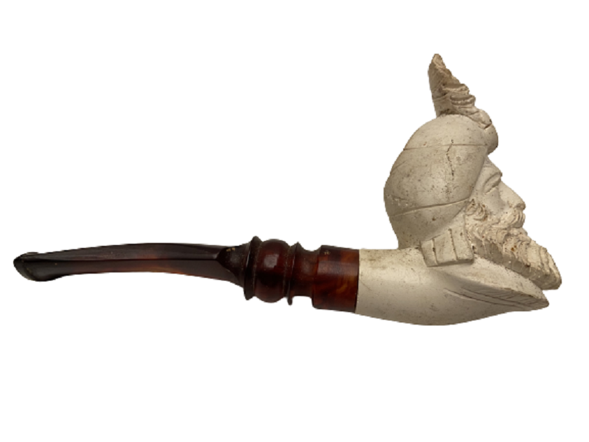 ESKİŞEHİR LÜLE TAŞINDAN EL İŞLEMELİ SÜRAT FÜGÜRLÜ PİPO 