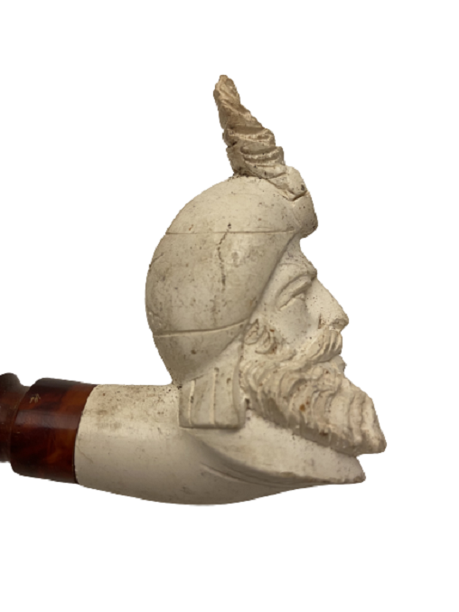 ESKİŞEHİR LÜLE TAŞINDAN EL İŞLEMELİ SÜRAT FÜGÜRLÜ PİPO 