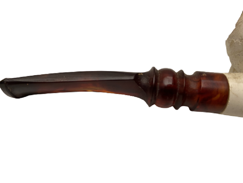 ESKİŞEHİR LÜLE TAŞINDAN EL İŞLEMELİ SÜRAT FÜGÜRLÜ PİPO 