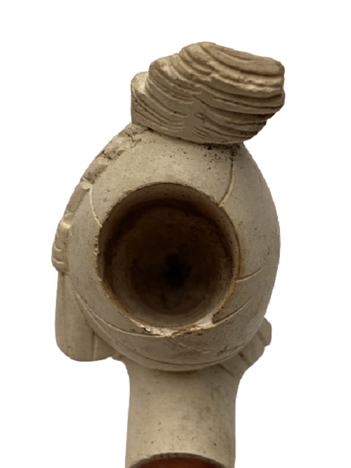 ESKİŞEHİR LÜLE TAŞINDAN EL İŞLEMELİ SÜRAT FÜGÜRLÜ PİPO 