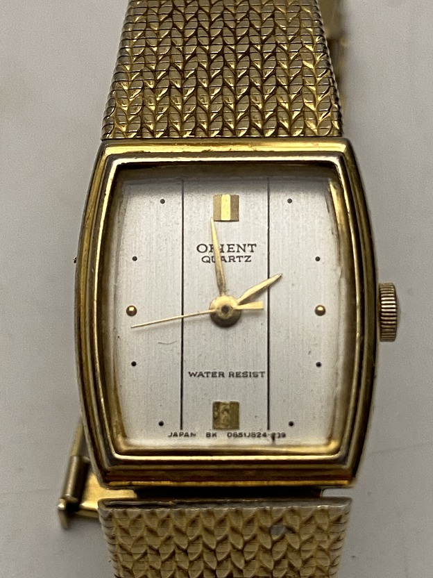 ORIENT QUARTZ D85JB2-40 CS KORDONLU ALTIN KAPLAMA CALIŞAN KADIN KOL SAATİ