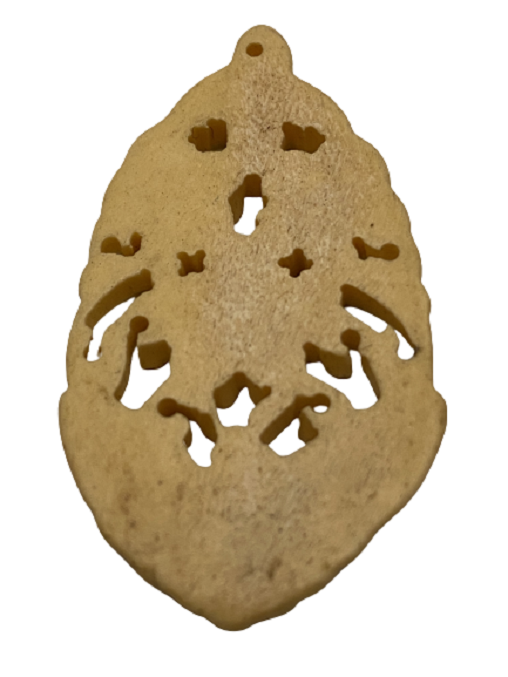 OSMANLI BEKTAŞİ TACI TEMALI EL KESİM KEMİK TAKI  KOLYE UCU