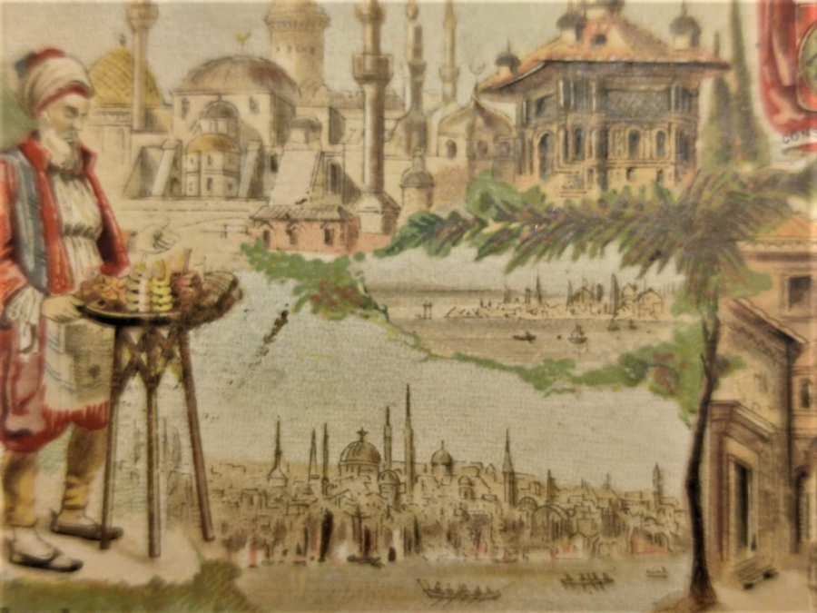 OSMANLI CONSTANTINOPLE IMP PONSOT PARİS CARTE POSTALE BASKI SOKAK SATICISI ŞEKERCİ KARTPOSTAL