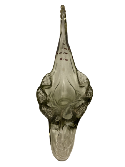 OSMANLI EL İŞİ KESME KOPARMA  KUĞU FORMUNDA CAM ŞEKERLİK