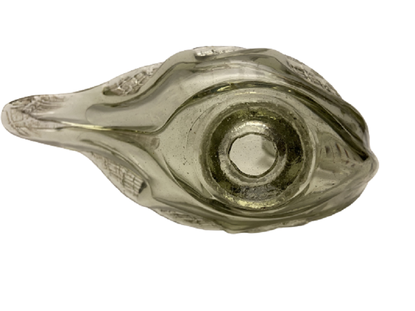 OSMANLI EL İŞİ KESME KOPARMA  KUĞU FORMUNDA CAM ŞEKERLİK