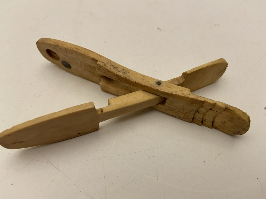 OSMANLI KEMİK EL YAPIM KUYUMCU PARMAK TERAZİ ALTIN PARCA PARA TARTMADA KULLANILIR