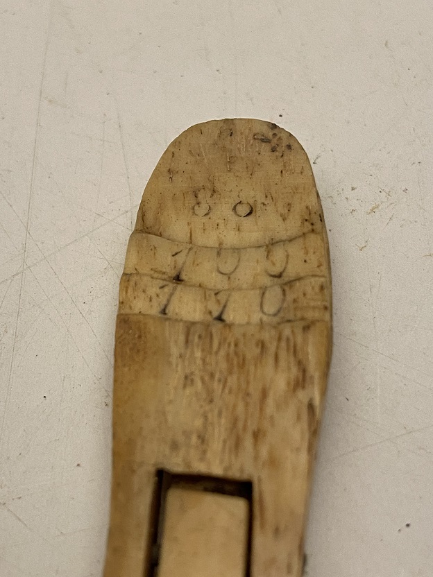 OSMANLI KEMİK EL YAPIM KUYUMCU PARMAK TERAZİ ALTIN PARCA PARA TARTMADA KULLANILIR