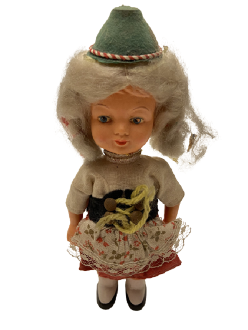 OYUNCAK İSVİCRE YÖRESEL GİYİM VE KIYAFETLİ KIZ COCUK BEBEK 