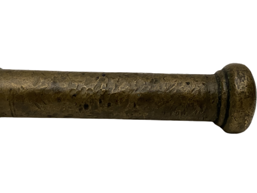 ÜZERİ SIRALI İŞLEMELİ PİRİNÇ KOLLU HAVAN