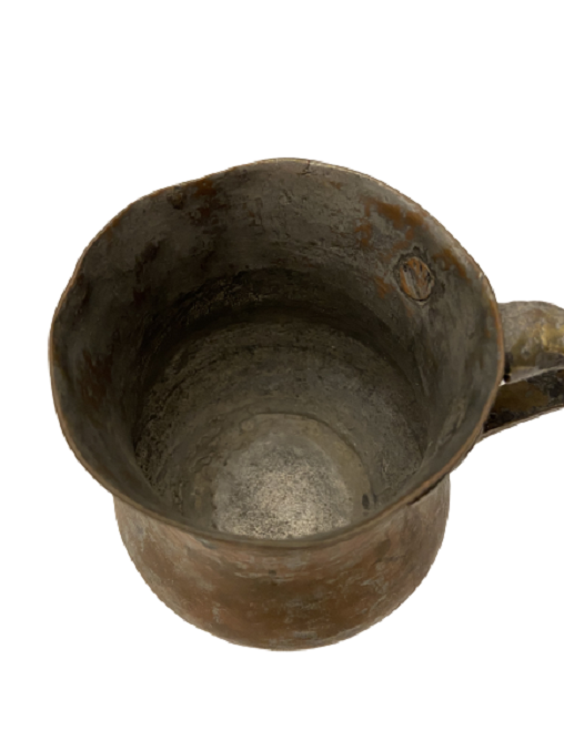 OSMANLI EL İŞİ DÖVME BAKIR PİRİNC KULPLU AYRAN İÇİLEN MAŞRAPA