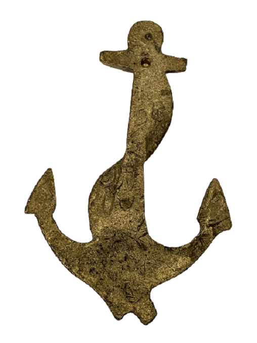 PİRİNÇ SARI DÖKÜM DENİZCİ ÇIPA  DUVARA KAPIYA TAKILMASI İÇİN  AMBLEM 