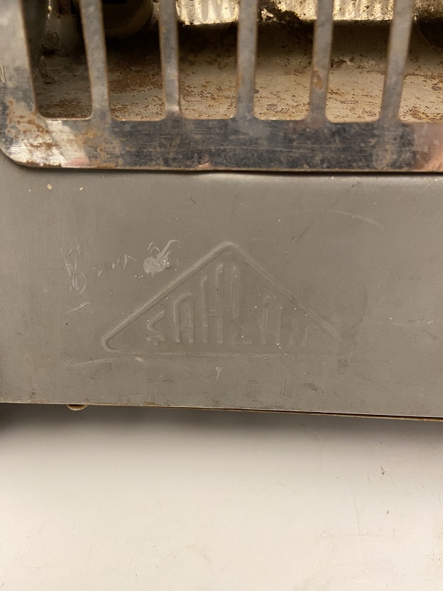 1960 METAL KASA 110 VOLT CİFT TAŞ CUBUK ÜZERİNE SARILMIŞ 1500 WAT TEL ŞAHLAN ELEKTRİK SOBA