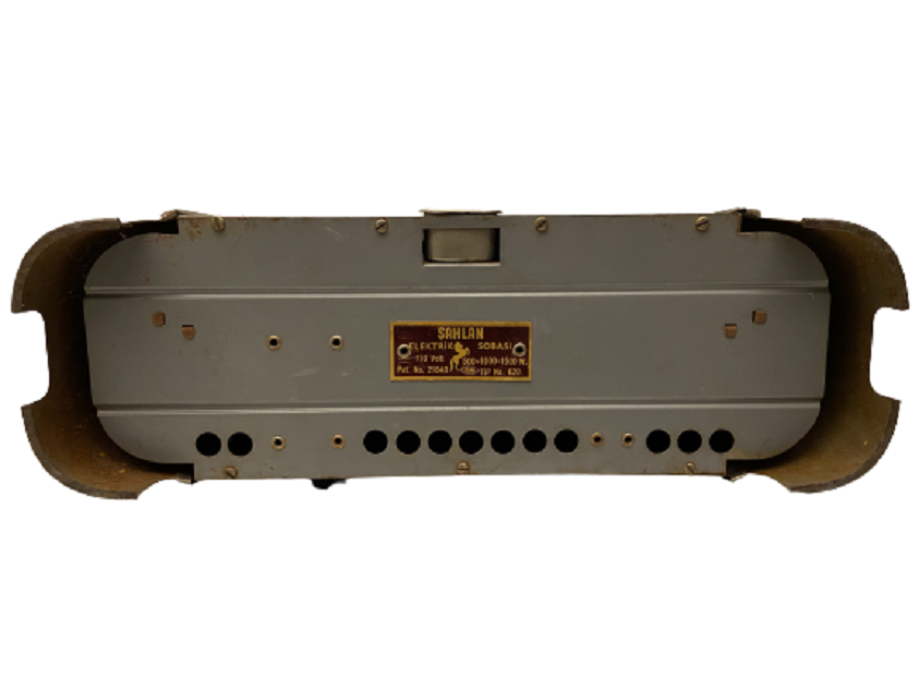 1960 METAL KASA 110 VOLT CİFT TAŞ CUBUK ÜZERİNE SARILMIŞ 1500 WAT TEL ŞAHLAN ELEKTRİK SOBA