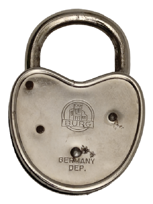ALMAN BURG GERMANY DEP CELİK ÜZERİ SARI BOYALI ANAHTARLI ASMA KİLİT