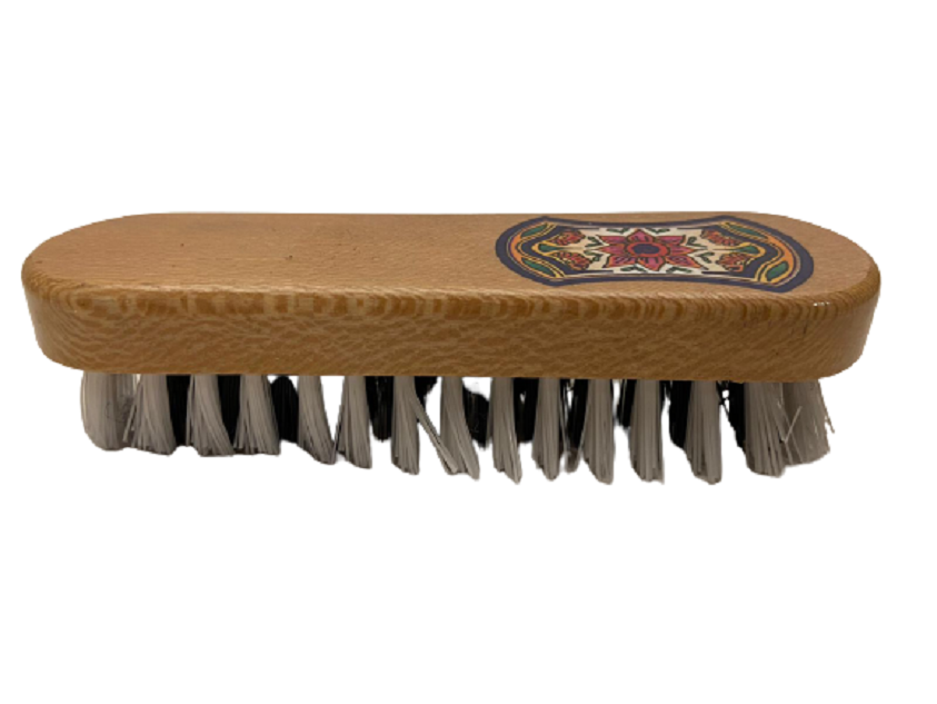 EL BOYAMA HOLLANDA  RESİMLİ TAHTA AYAKKABI FORMUNDA DUVARA ASMALI ELBİSE TEMİZLEME FIRÇASI