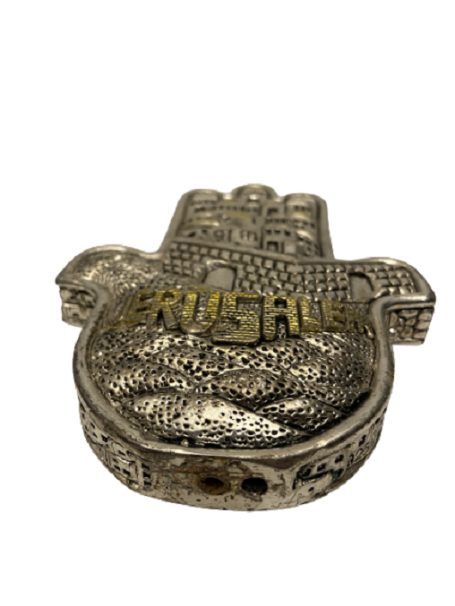 JERUSALEM (KUDÜS) YAZILI METAL SÜS OBJESİ 925 GÜMÜŞ KAPLAMA