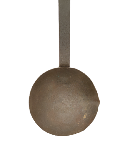 OSMANLI TEKKE İŞİ  SICAK DÖVME EL YAPIM KURŞUN ERİTME DÖKME TAVASI KEPÇESİ