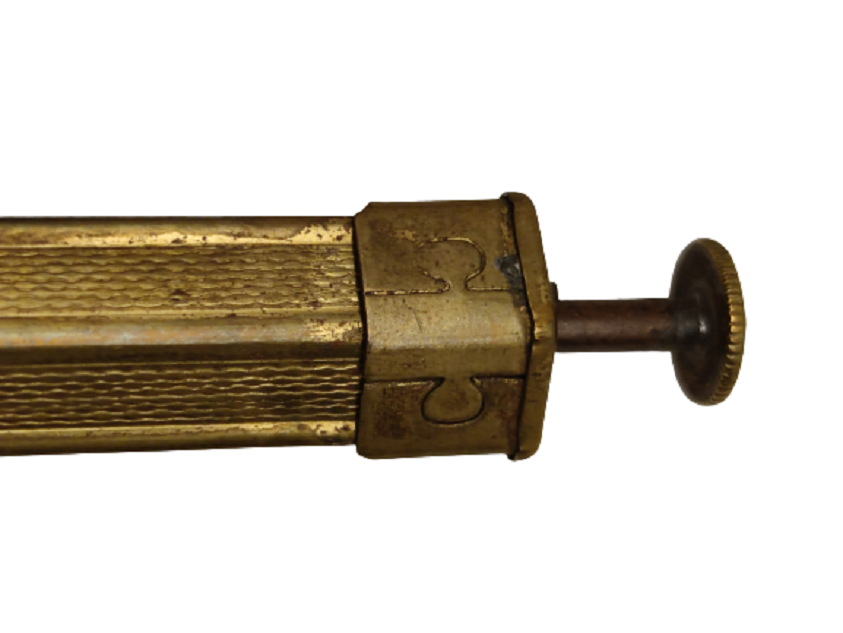 PİRİNC OSMANLI MÜHENDİSLİK CİZİM KALEMİ KURŞUN KALEM ÜZERİ SANTİM MİLİM İŞARETLİ OLARAK TASARLANMIŞ