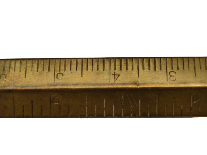 PİRİNC OSMANLI MÜHENDİSLİK CİZİM KALEMİ KURŞUN KALEM ÜZERİ SANTİM MİLİM İŞARETLİ OLARAK TASARLANMIŞ