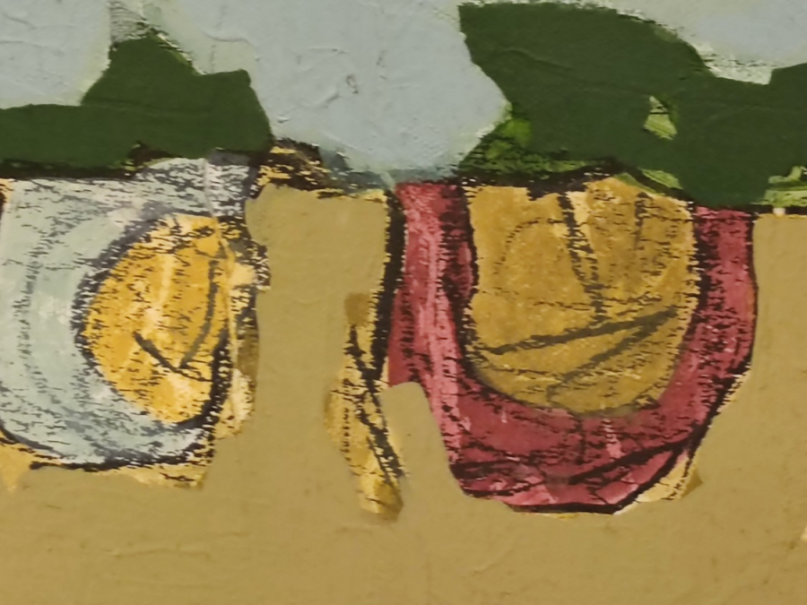 SANATCI RESSAM BURHAN TEMEL İMZALI TUVAL ÜZERİNE YAĞLI BOYA TABLO UYUYANLAR