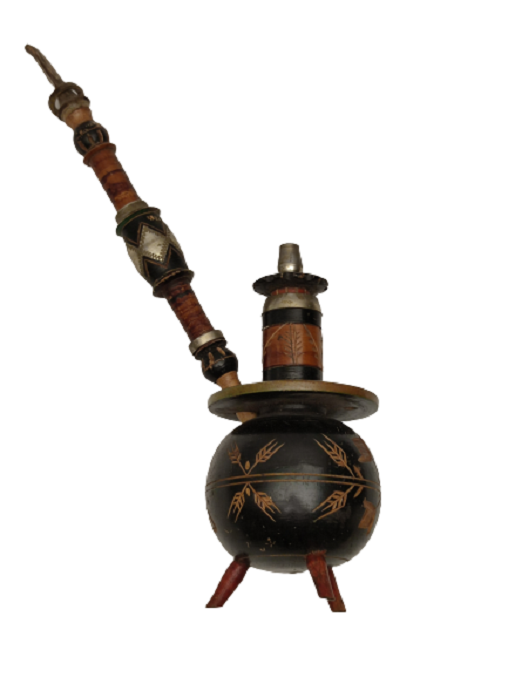 1950 AHŞAP TAMAMI  EL YAPIMI EL GÜMÜŞ İŞLEME KEYF NARGİLE