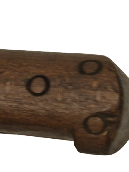 OSMANLI ERMENİ İŞİ AHŞAP TUTAC SICAK DÖVME CELİK UC ÜZERİ MOTİFLİ KINSIZ KAMA