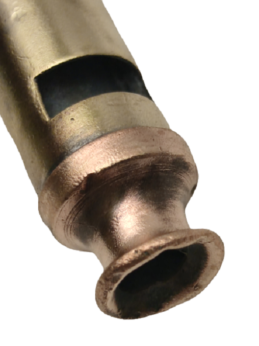 ÇİFT YÖNLÜ CİFT SESLİ PİRİNC ÜZERİ KROM KAPLAMA METAL İZCİ DÜDÜĞÜ