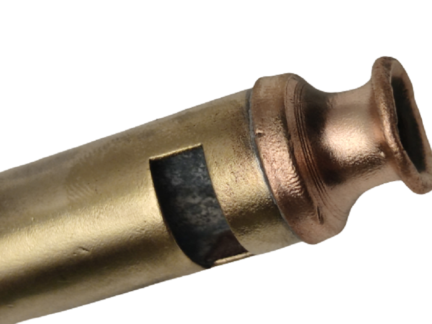 ÇİFT YÖNLÜ CİFT SESLİ PİRİNC ÜZERİ KROM KAPLAMA METAL İZCİ DÜDÜĞÜ