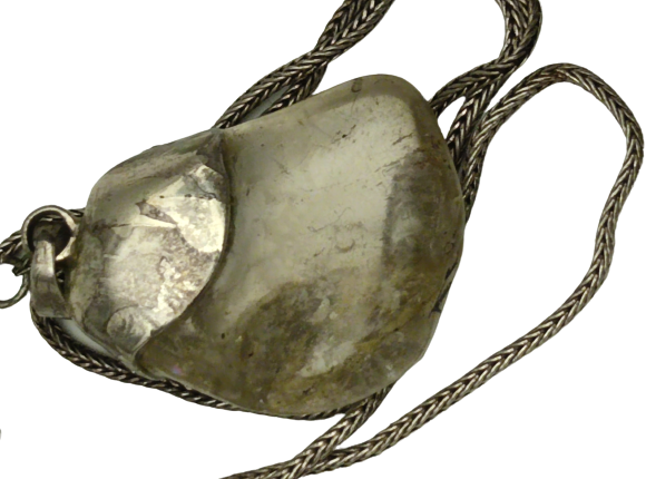 İRİ BOYDA NECEF TAŞI EL YAPIM ÖZEL TASARIM KOLYE