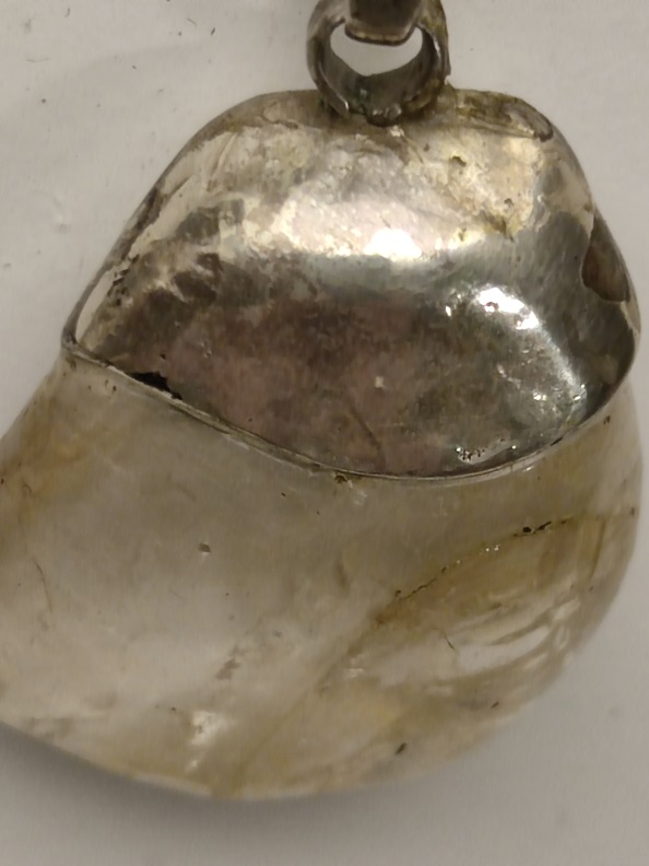 İRİ BOYDA NECEF TAŞI EL YAPIM ÖZEL TASARIM KOLYE