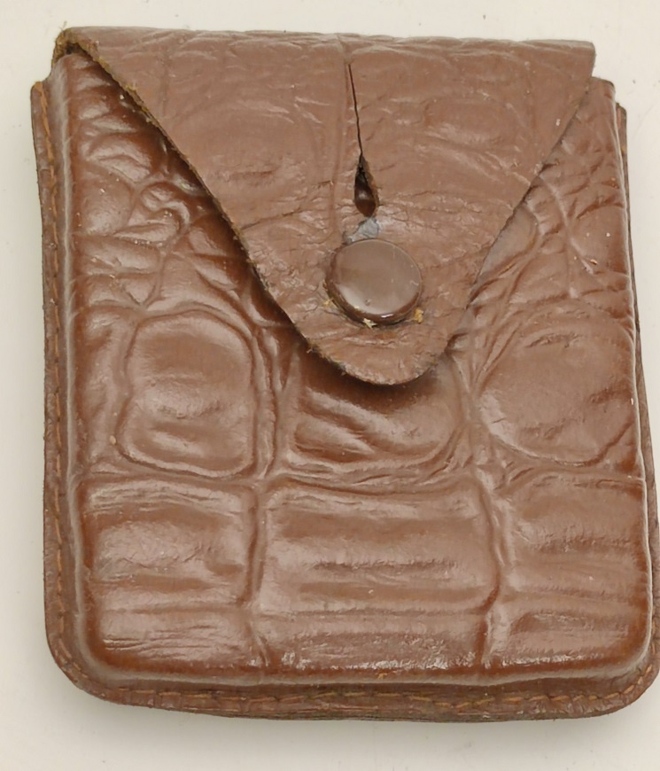 T.C. NO 2337 İSTİKAMET KATLANABİLİR DERİ ÇANTALI  METAL ASKERİ PUSULA