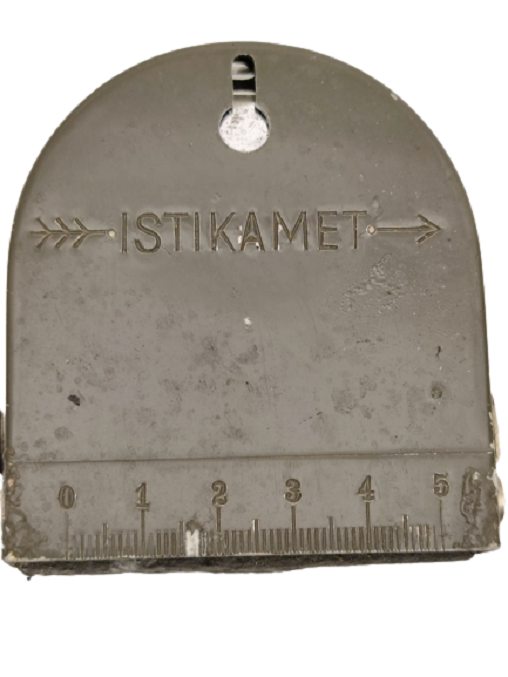 T.C. NO 2337 İSTİKAMET KATLANABİLİR DERİ ÇANTALI  METAL ASKERİ PUSULA