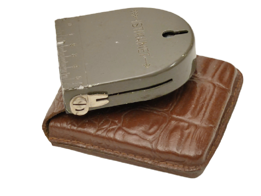 T.C. NO 2337 İSTİKAMET KATLANABİLİR DERİ ÇANTALI  METAL ASKERİ PUSULA