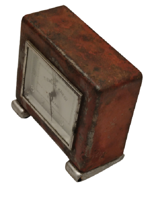 TÜRKİYE EMLAK KREDİ BANKASI MASA SAATİ MEKANİK KURMALI KUMBARA 