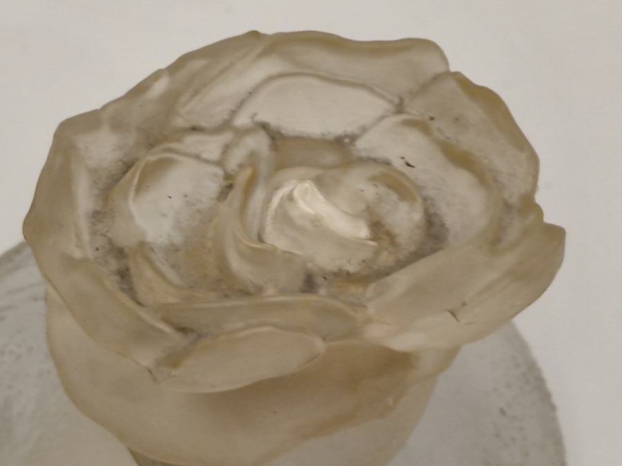 VİNTAGE KENZO PARIS GÜL KAPAKLI BUZLU PARFÜM ŞİŞESİ