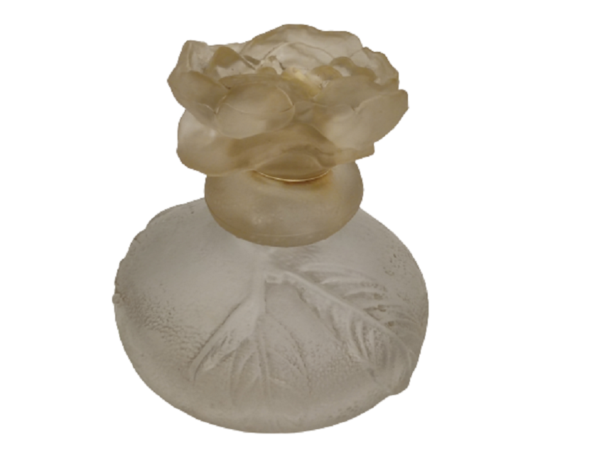 VİNTAGE KENZO PARIS GÜL KAPAKLI BUZLU PARFÜM ŞİŞESİ