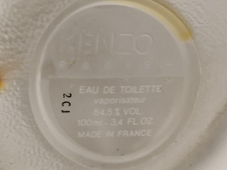 VİNTAGE KENZO PARIS GÜL KAPAKLI BUZLU PARFÜM ŞİŞESİ