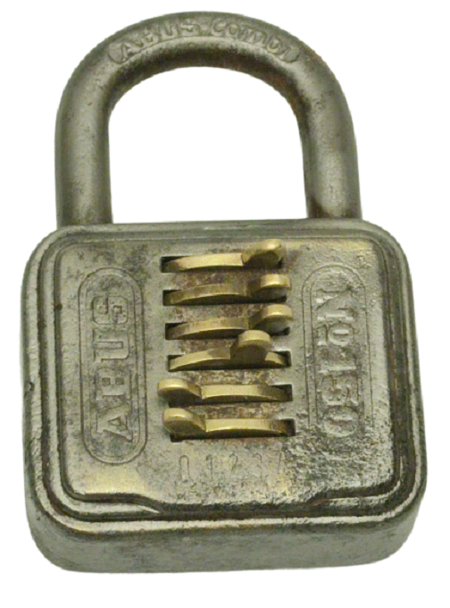 VİNTAGE ABUS COMBİ NO 150 / 40 MM D.B.P-DBGM GERMANY KOMBİNASYONLU  ŞİFRELİ CELİK ASMA KİLİT