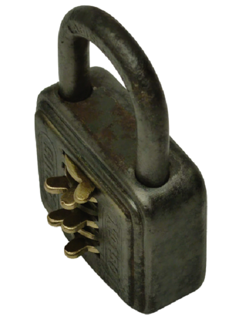 VİNTAGE ABUS COMBİ NO 150 / 40 MM D.B.P-DBGM GERMANY KOMBİNASYONLU  ŞİFRELİ CELİK ASMA KİLİT