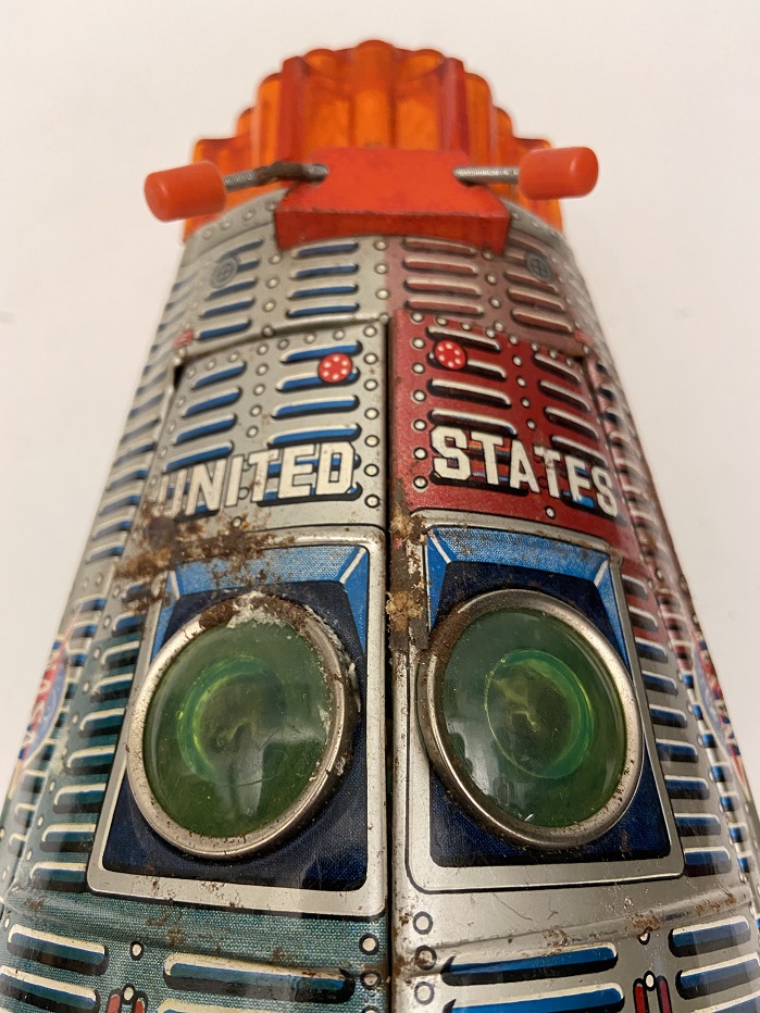 1960 JAPAN UNITED STATES SPACE CAPSULE UZAY KAPSÜLÜ TENEKE OYUNCAK