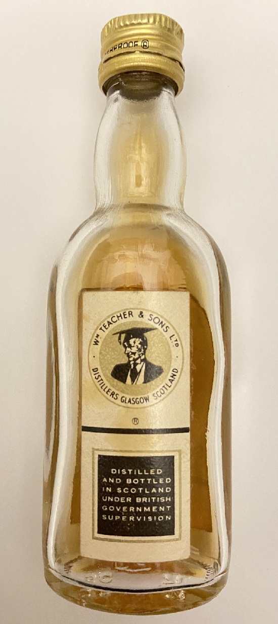 TEACHER'S HIGHLAND CREAM SCOTCH WHISKEY MİYATÜR İÇKİ ŞİŞESİ