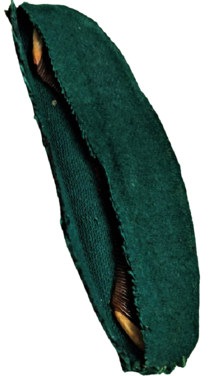 OSMANLI ORJINAL TEKKE İŞİ DERVİŞ SAKAL TARAGI KEMİKTEN EL İŞİ AY YILDIZ İŞLEMELİ YEŞİL BEZ KILIFINDA 