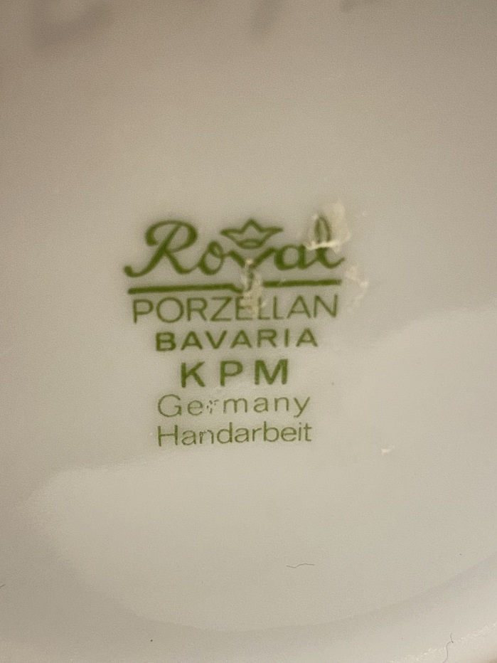 ALMAN ROYAL PORZELLAN BAVARIA KPM PORSELEN EL BOYAMA LİKÖR TAKIMI 5 BARDAKLI 6 PARCA