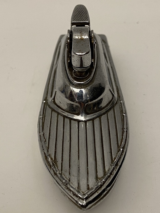 YAT TEKNE KAMARA MASA ÜZERİ ÇAKMAK GEMİ ŞEKLİNDE  BENZİNLİ TAŞLI MEKANİK KROM KAPLAMA 