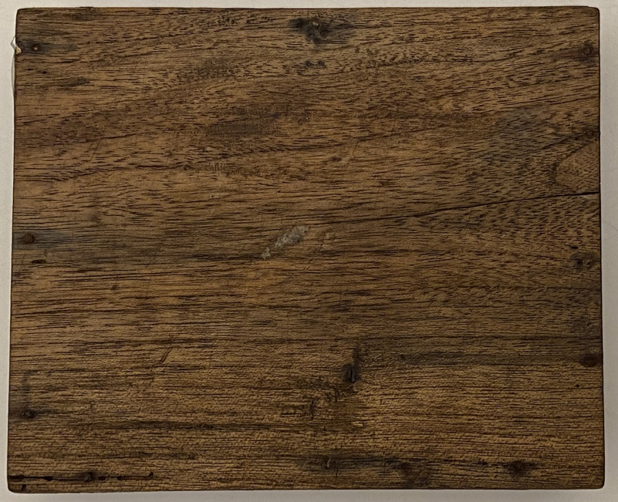 1900 OSMANLI HAS AHŞAP KAKMA SEDEFLİ ORTASINDA AY YILDIŞ İŞLEMELİ BAL RENKLİ CAM KÜLLÜK