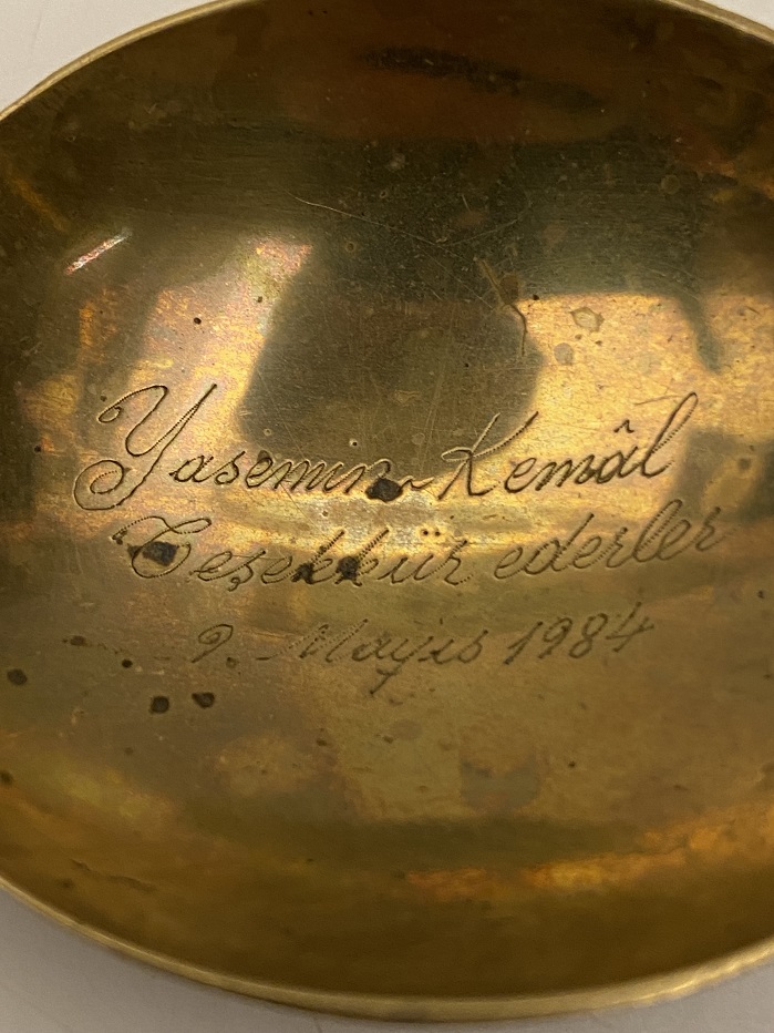 PİRİNC YASEMİN - KEMAL TEŞEKKÜR EDERLER 9 MAYIS 1984 YAZILI HATIRA DONDURMA KAŞIĞI