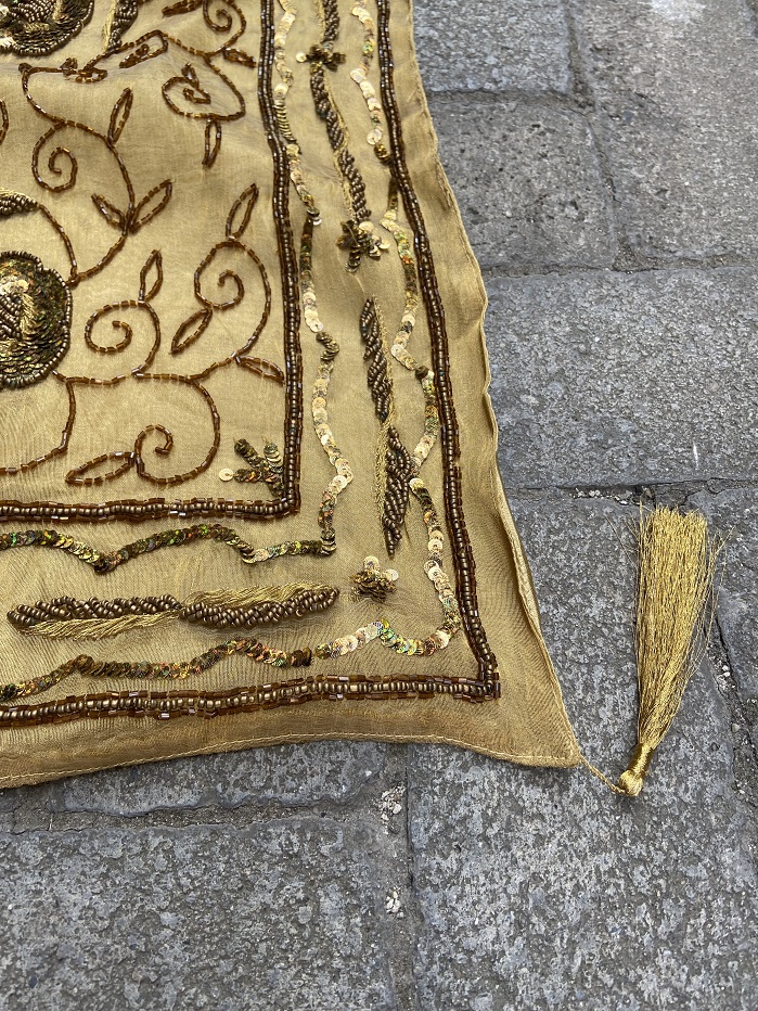 1940 TAMAMI EL DOKUMA EL İŞİ SANDIK CIKMASI TEL KIRMA GELİN  BOHCA ÖRTÜSÜ 